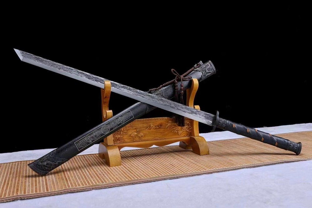 43" Chinese Tang Dynasty Broadsword Wushu Sword Sharp Manganese Steel Blade Dao