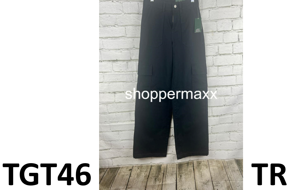 Women's High-Rise Straight Leg Cargo Pants - Wild Fable, Black, Size XX-Small