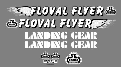 SE Racing FLOVAL FLYER decal set - WHITE/BLACK (from SE Racing)