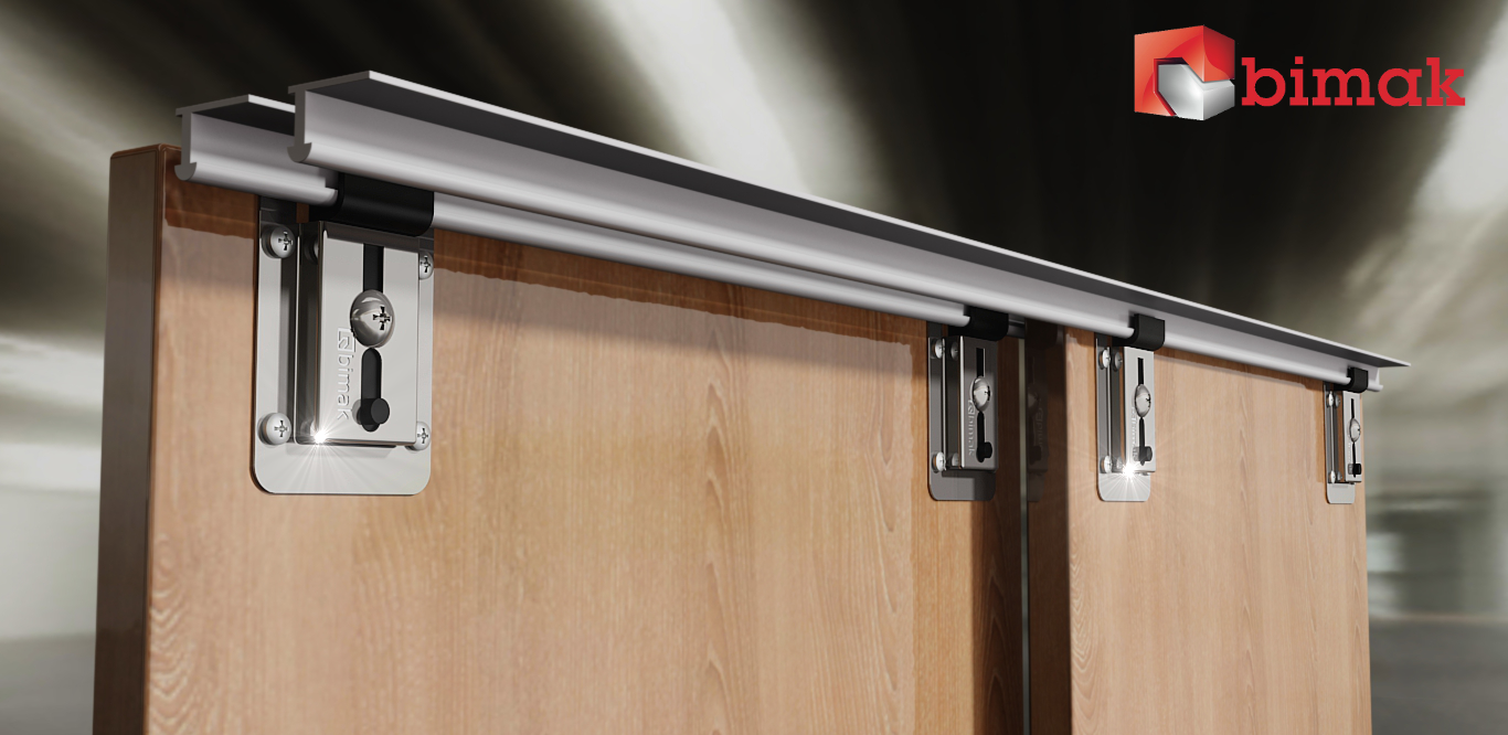 MINI BIMAK DIY SLIDING DOOR GEAR 1500MM TRACK 2 DOORS 70KG WARDROBE TRACK KIT 7081521753739 eBay