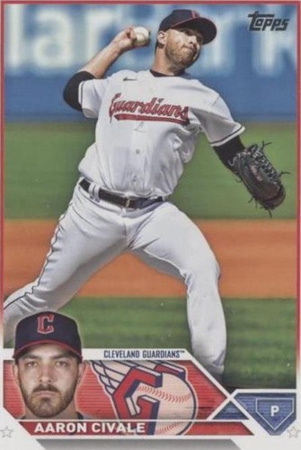 433 Aaron Civale Cleveland Guardians 2023 Topps Rare Blue