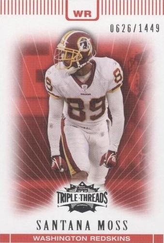 2007 Topps Triple Threads Santana Moss #71