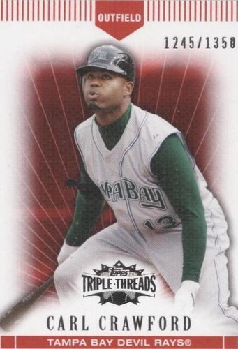 2007 Topps Triple Threads - Carl Crawford #61