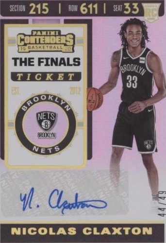 2019-20 Panini Clearly Rated Rookie Red /49 Nic Claxton