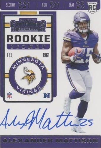 2019 Panini Contenders Alexander Mattison #134