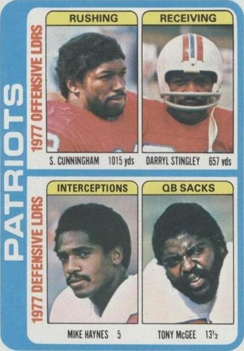 1978 Topps Darryl Stingley Mike Haynes Sam Cunningham #516