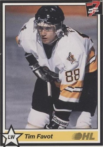 1990-91 7th Inning Sketch OHL - Tim Favot #307