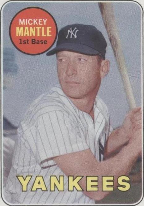 1969 年 Topps - Mickey Mantle #500