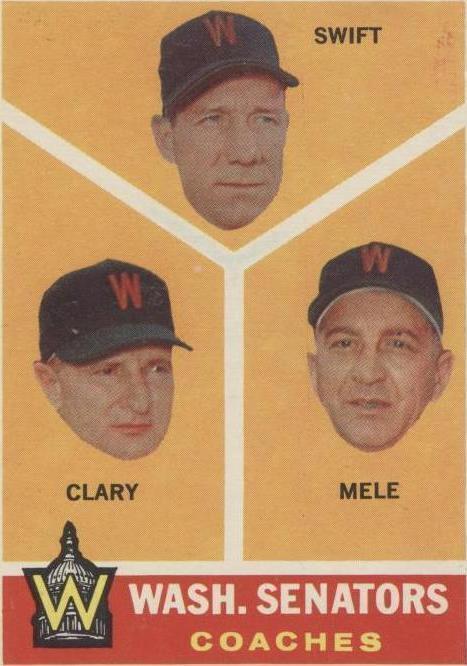 1960 Topps - Bob Swift Ellis Clary Sam Mele #470