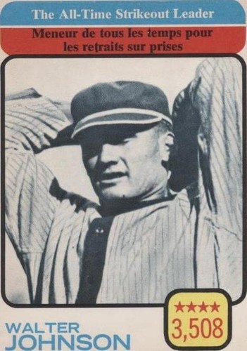 1973 O-Pee-Chee - Walter Johnson #478