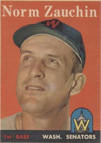 1958 TOPPS #422 NORM ZAUCHIN SENATORS EXMINT(OC) E07495 | eBay