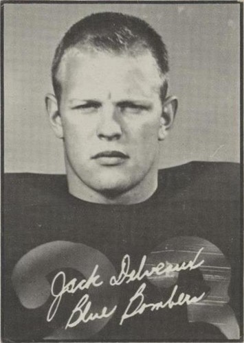 1961 Topps CFL Jack Delveaux #119