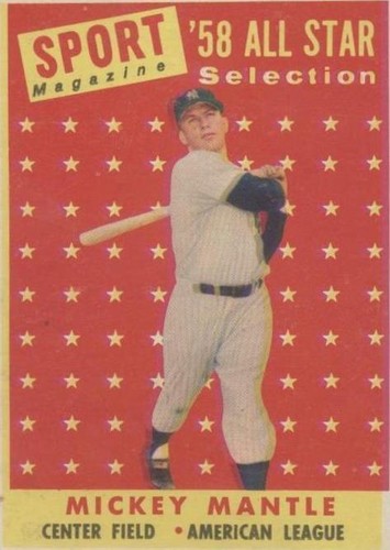1958 Topps Baseball #487 Mickey Mantle All Star | eBay