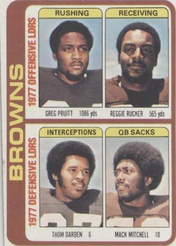 1978 Topps Greg Pruitt Reggie Rucker Thom Darden #506