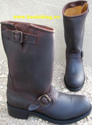 SENDRA SENDRA 3396 BOOTS BIKERBOOTS ROCKABILLY STIEFEL BRAUN STAHLKAPPE GR. 39 BIS 45