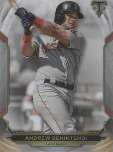 Andrew Benintendi 2020 Topps Triple Threads Auto Patch Plate