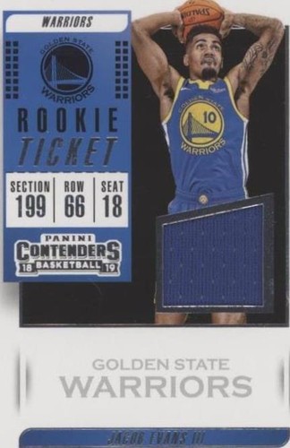 2018-19 Panini Contenders - Jacob Evans III #RT-JEV