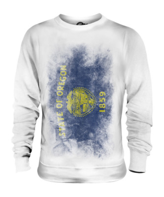 OREGON STATE FADED FLAG UNISEX SWEATER TOP OREGONIAN SHIRT JERSEY GIFT