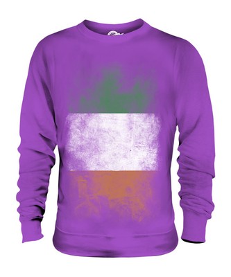IRLAND VERBLICHEN FLAGGE UNISEX SWEATER PULLOVER PULLI SWEATSHIRT HERREN DAMEN