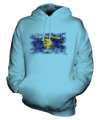 OREGON STATE DISTRESSED FLAG UNISEX HOODIE TOP OREGONIAN  JERSEY GIFT