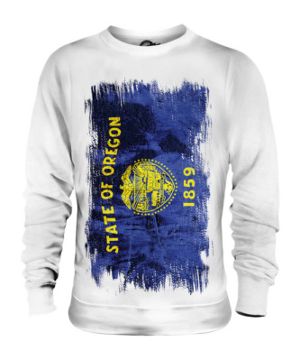 OREGON STATE GRUNGE FLAG UNISEX SWEATER TOP OREGONIAN SHIRT JERSEY GIFT