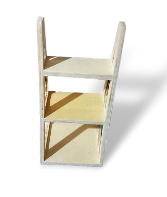 Scaffale 3 Piani In Legno Per Decoupage Da Decorare Dipingere 13cm dfh