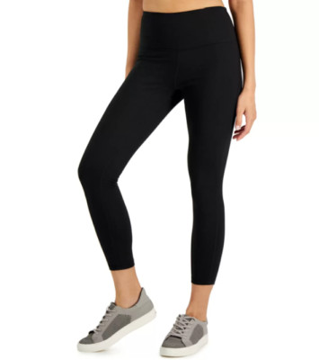 Id Ideology Women's Essentials Sweat Set 7/8 Length Leggings Black Size M 4944