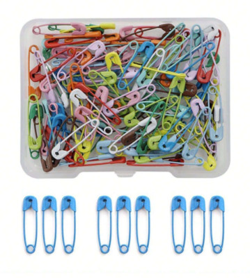 150pcs/Box Assorted Color Safety Pins Small Buckle Clasps Jewelry Fasteners