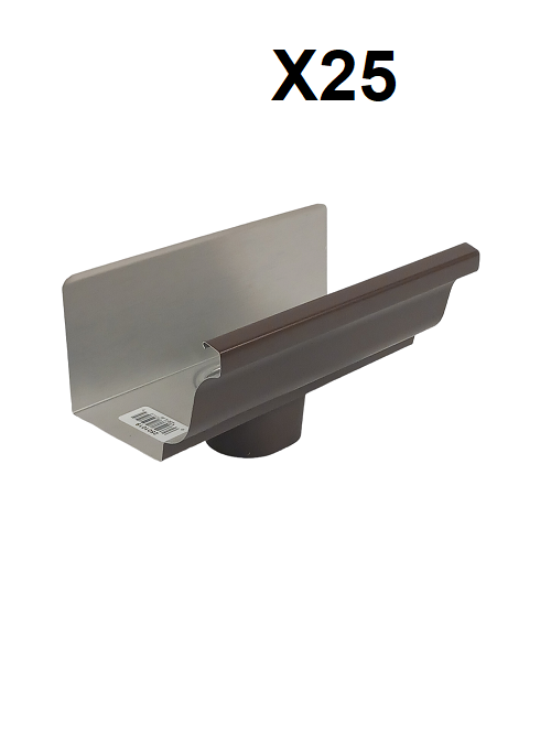 X12 NEW Amerimax  2501019 Aluminum Gutter End Section With Drop Outlet Tube