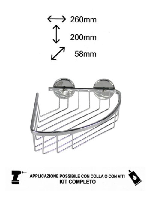 Bagno Angoliera Acciaio Inox Mensola Angolare Doccia Porta Sapone Oggetti dfh