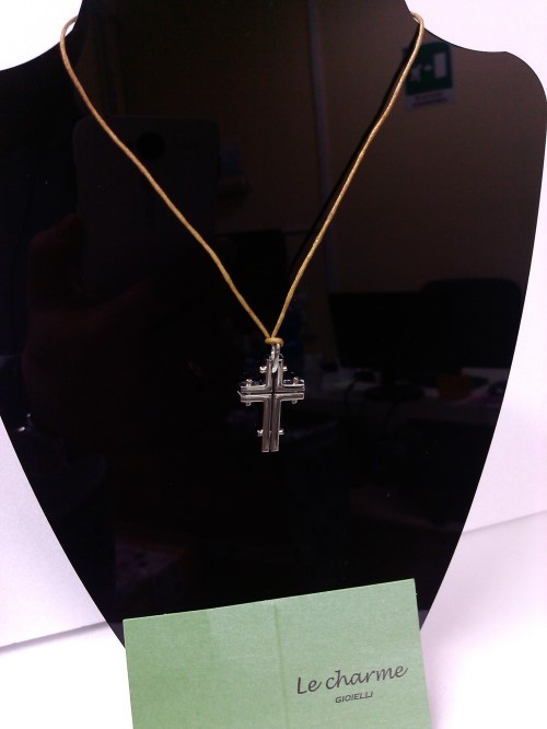 COLLANA CON PENDENTE IN ACCIAIO LE CHARME GIOIELLI CROCE