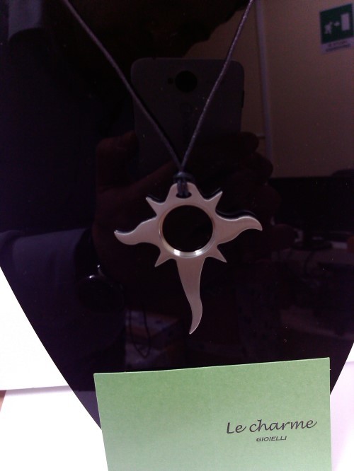 COLLANA CON PENDENTE IN ACCIAIO LE CHARME GIOIELLI TRIBAL SUN