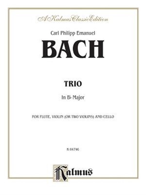 Trio in B-Flat for Two Violins : Kalmus Edition, Paperback by Bach, Carl Phil...
