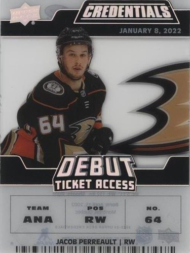 2022-23 Upper Deck Credentials - Jacob Perreault #DTA-JP