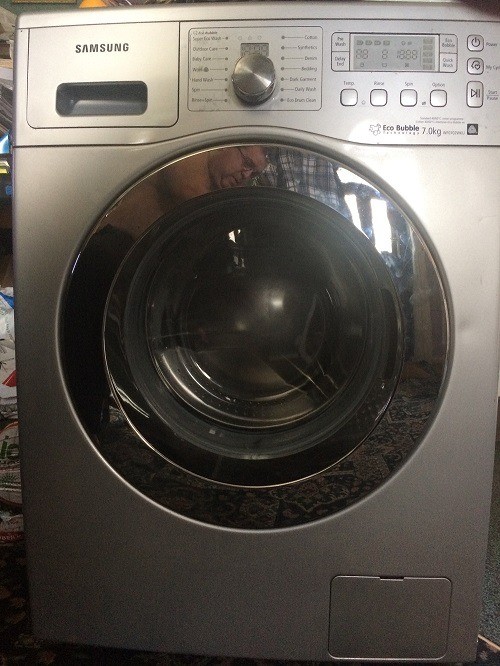 SAMSUNG WASHING MACHINE 7.0kg ECO BUBBLE TECHNOLOGY IN SILVER in