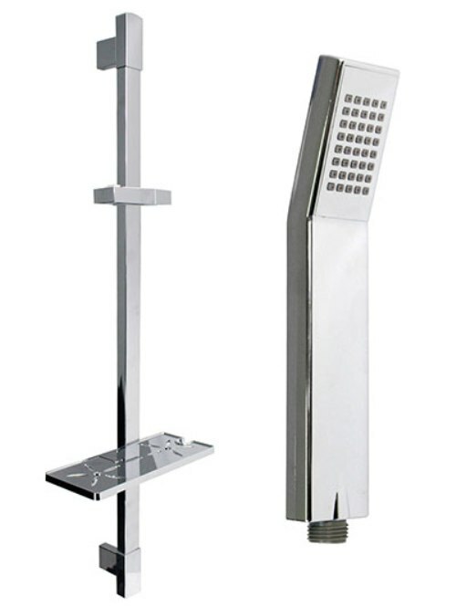 Saliscendi Doccia Cromato Moderno Con Soffione Mensola Bagno 69136 dfh