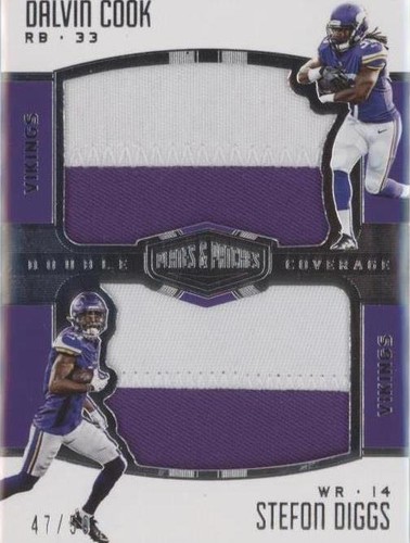 2017 Panini Plates & Patches Dalvin Cook Stefon Diggs #DC-9