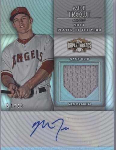 2012 Topps Triple Threads - Mike Trout #TTUAR-10