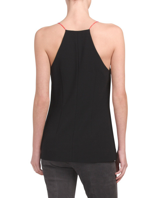 Pre-owned Mary Katrantzou Black/multi Colors Pleated Top Made In Uk Size 40 $1020 In Black/ Multi Colors