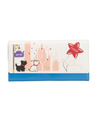 NWT  RADLEY LONDON Leather Macys New York Parade Flap Over Wallet
