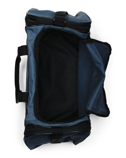 NEW Adidas Diablo MEDIUM Duffel Core Travel Bag Navy White W/ 2 Exterior Pocket