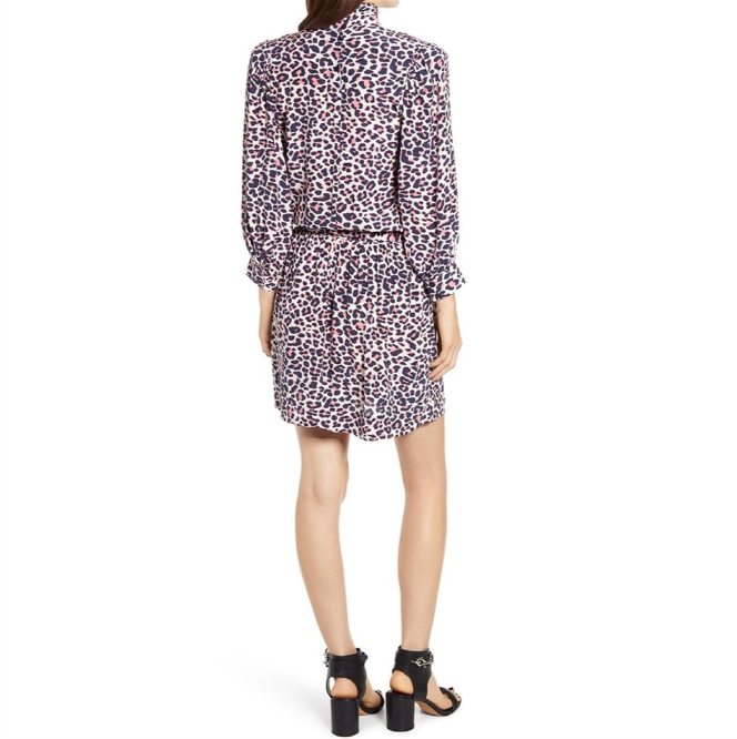 Pre-owned Zadig & Voltaire Rivali Leo Dress / Whcp0412f In White