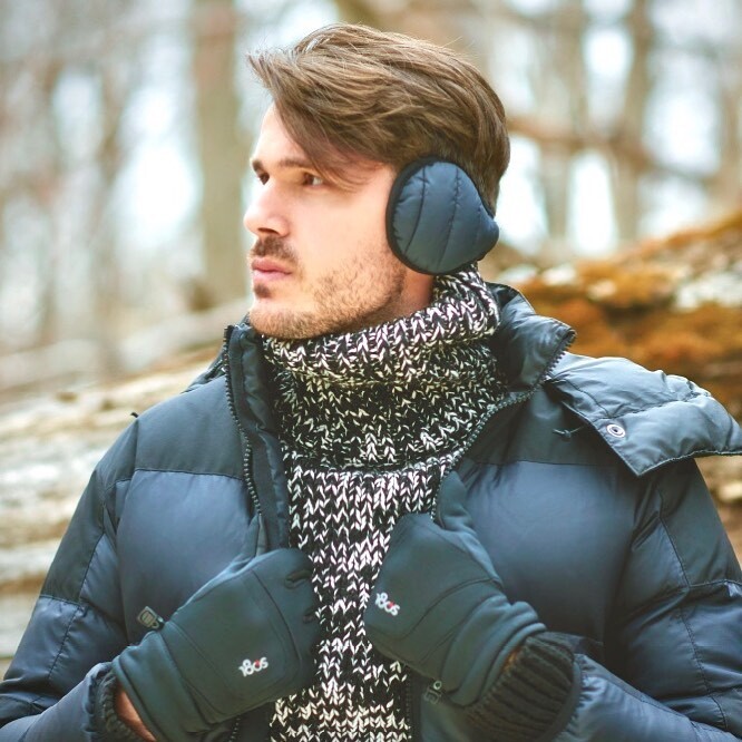 180's Men's Down Adjustable Behind-the-Head Ear Warmers Adult Sized Ear Muffs