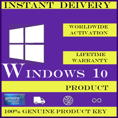 Ms Windows 10 Pro Professional 32 64bit Genuine License Key