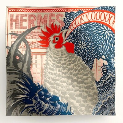 エルメス　カシミヤシルク100　ココリコー！ カレH 100 《ココリコー！》 | Hermès - エルメス-公式サイト