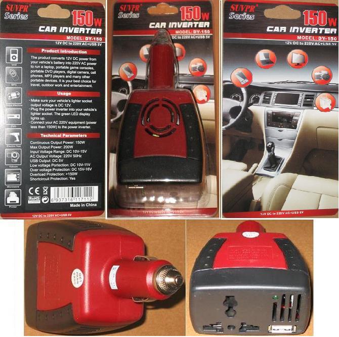 Convertisseur 12v Voiture -> 220v Power Inverter For Dy150 12v Dc-220v Ac(150w)