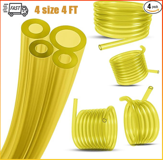 4 Size Fuel Line Hose 16 Feet Petrol Tubing Chainsaw Common Weedeater 2 Cycle