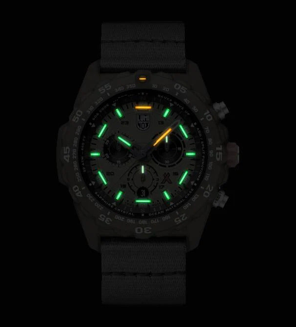Pre-owned Luminox Green Dial Sapphire Bear Grylls Xb.3757.eco Survival Eco Series Watch