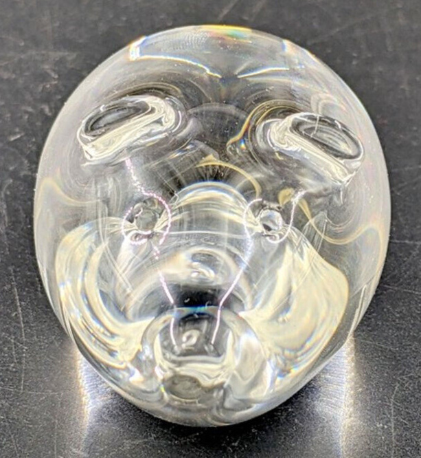 Steuben Crystal PIG Sculpture Figurine Hand Cooler Paperweight Clear Art Glass