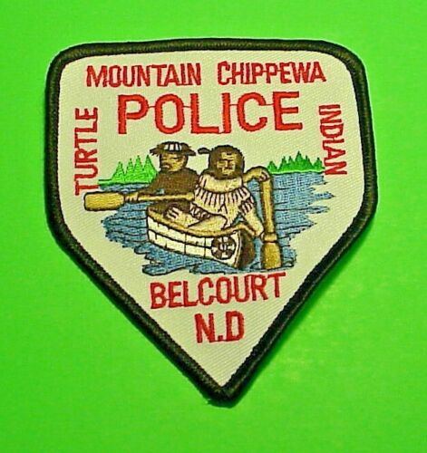 BELCOURT NORTH DAKOTA MOUNTAIN CHIPPEWA TRIBAL 4" POLICE PATCH  FREE SHIPPING!!!
